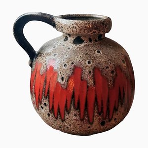 German Fat Lava Colored and Glazed Ceramic Pitcher with Handle from Scheurich, 1968-QRS-1721560