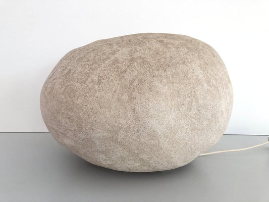 German Fiberglass Table Lamp in Stone Form by Falkenberg, 1980s