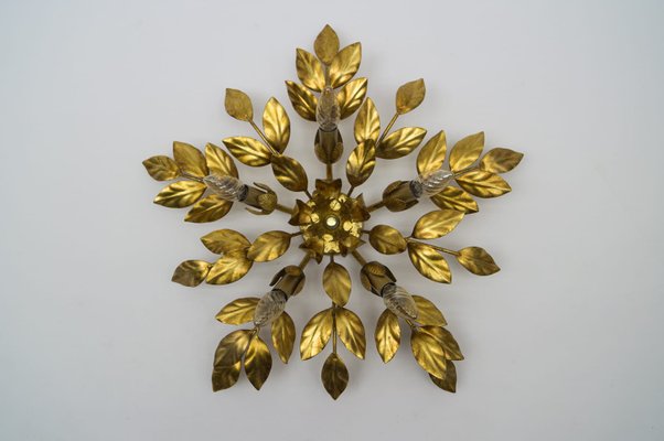 German Florentine Style Gilded Wall or Ceiling Lamp, 1960s-KQB-897094