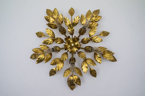 German Florentine Style Gilded Wall or Ceiling Lamp, 1960s-KQB-897094