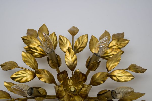 German Florentine Style Gilded Wall or Ceiling Lamp, 1960s-KQB-897094