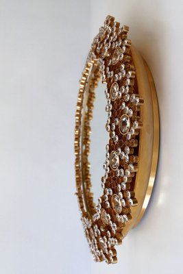 German Gilt Brass & Crystal Mirror by Palwa for Palwa, 1970s-WPT-887323