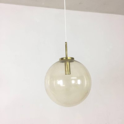 German Glass Ball Pendant Lamps from Glashütte Limburg, Set of 3-QZ-1053258