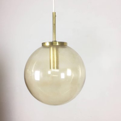 German Glass Ball Pendant Lamps from Glashütte Limburg, Set of 3-QZ-1053258