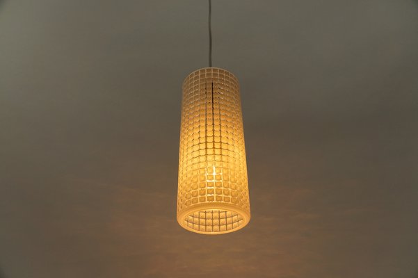 German Glass Ceiling Lamp from Limburg, 1960s-KQB-1792381