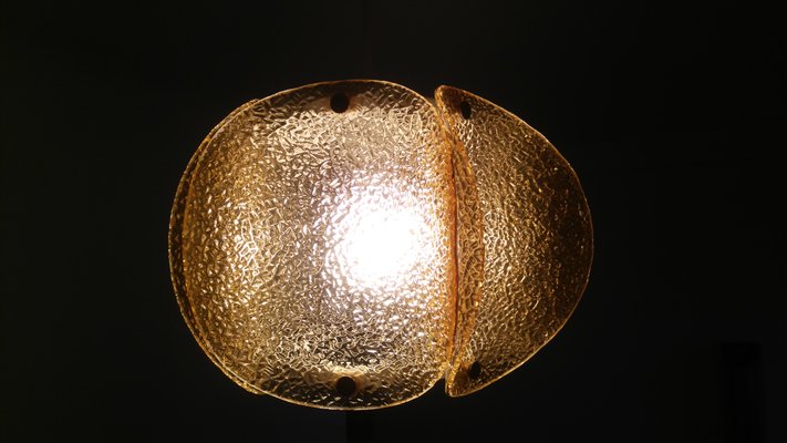 German Glass Pendant Lamp, 1970s-TZ-547775