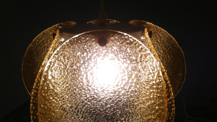 German Glass Pendant Lamp, 1970s-TZ-547775