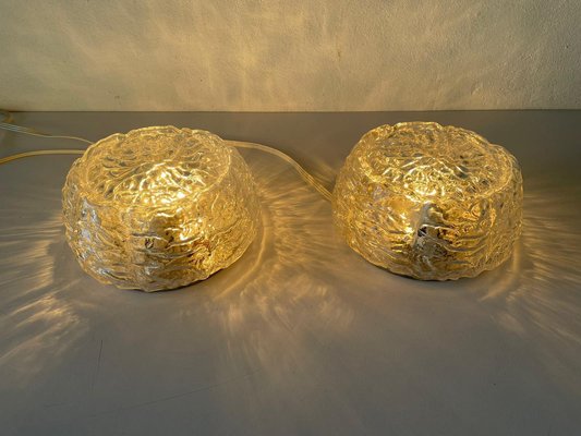 German Glass Sconces or Ceiling Lamps from Limburg, 1960s-RDS-1146467