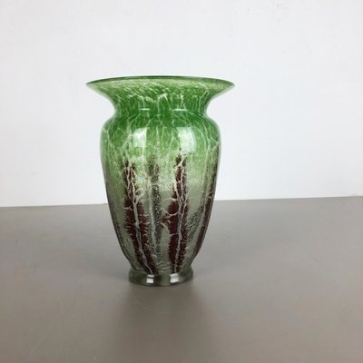 German Glass Vase by Karl Wiedmann for WMF Ikora, 1930s-QZ-1151879