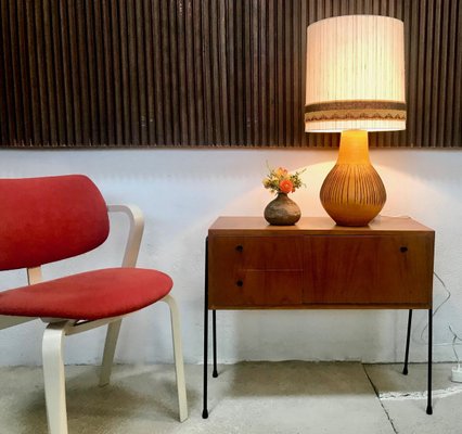 German Glazed Ceramic Table Lamp from Kaiser Leuchten, 1960s-JP-967435