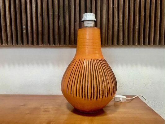 German Glazed Ceramic Table Lamp from Kaiser Leuchten, 1960s-JP-967435