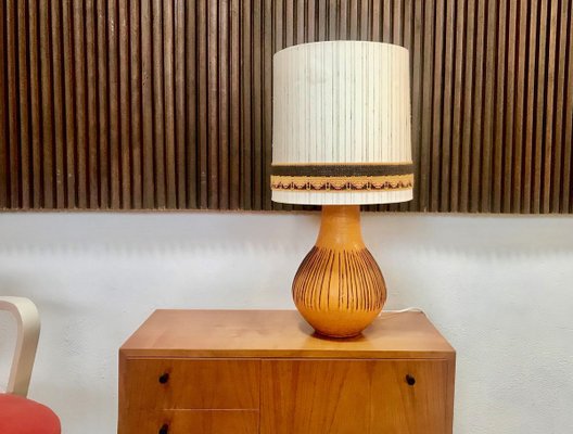 German Glazed Ceramic Table Lamp from Kaiser Leuchten, 1960s-JP-967435