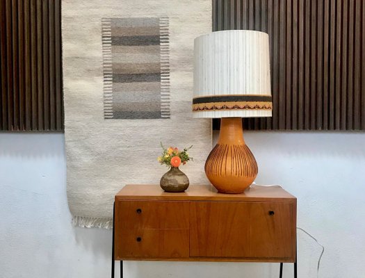 German Glazed Ceramic Table Lamp from Kaiser Leuchten, 1960s-JP-967435