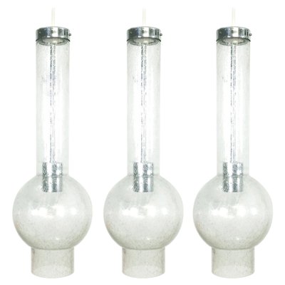 German Hand Blown Glass Tube Light from Staff Lights, 1970s-QZ-1143246