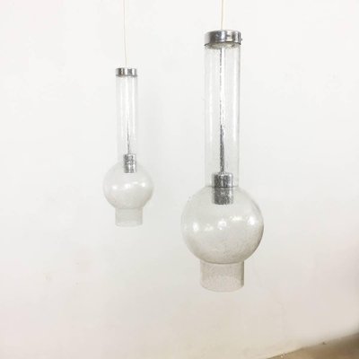 German Hand Blown Glass Tube Light from Staff Lights, 1970s-QZ-1143246