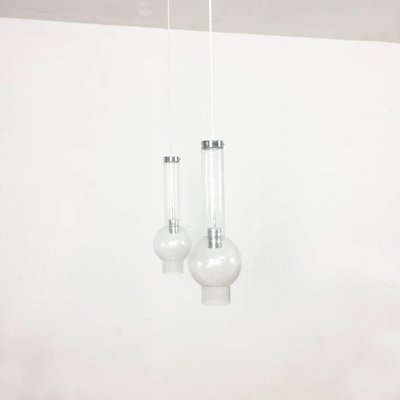 German Hand Blown Glass Tube Light from Staff Lights, 1970s-QZ-1143246