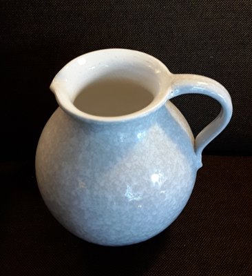 German Handmade Ceramic Jug Vase with Handle from JLK, 1970s-HOI-1285471