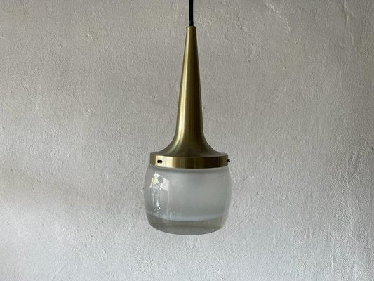 German Heavy Ice Glass Pendant Lamp from Staff, 1960s-RDS-1193037