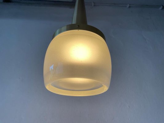 German Heavy Ice Glass Pendant Lamp from Staff, 1960s-RDS-1193037