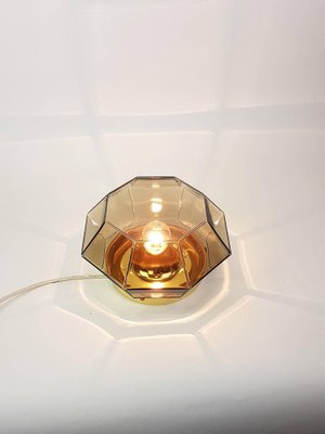 German Iron and Clear Glass Flush Mount by Limburg, 1960s-UGR-1085534