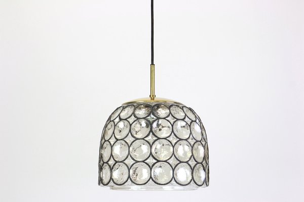 German Iron and Clear Glass Pendant Lights by Limburg, 1960s-UGR-1085482