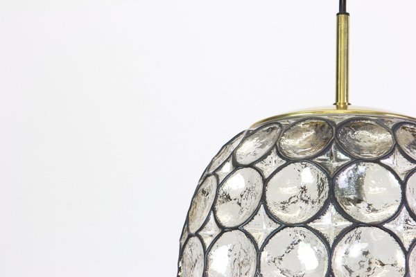 German Iron and Clear Glass Pendant Lights by Limburg, 1960s-UGR-1085482