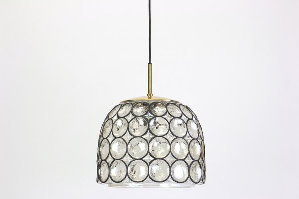 German Iron and Clear Glass Pendant Lights by Limburg, 1960s-UGR-1085529