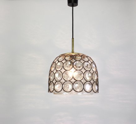 German Iron and Clear Glass Pendant Lights by Limburg, 1960s-UGR-1085529