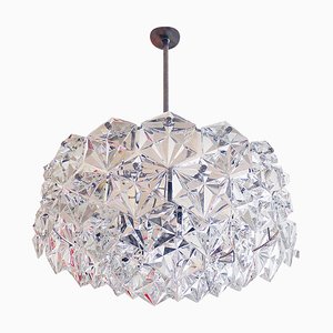 German Kinkeldey Chromed Crystal Chandelier from Kinkeldey, 1960s-DEK-932421