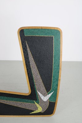 German L-Shaped Mosaic Side Table, 1950s-AA-1314135