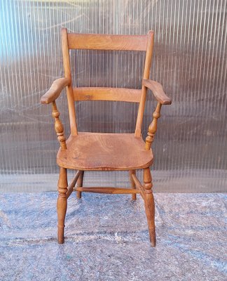 German Landlord Armchair in Elm and Beech Wood, 1900s-HOI-2043467