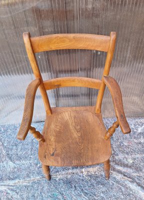 German Landlord Armchair in Elm and Beech Wood, 1900s-HOI-2043467