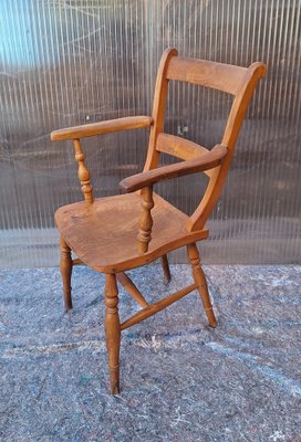 German Landlord Armchair in Elm and Beech Wood, 1900s-HOI-2043467