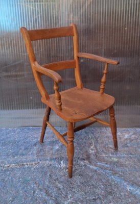 German Landlord Armchair in Elm and Beech Wood, 1900s-HOI-2043467