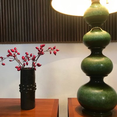 German Large Ceramic Table Lamp from Kaiser Leuchten, 1960s-JP-768998