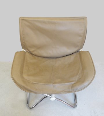 German Leather and Chrome Folding Swivel Chair by Simon Desata for Cor, 1980s-DEK-550100