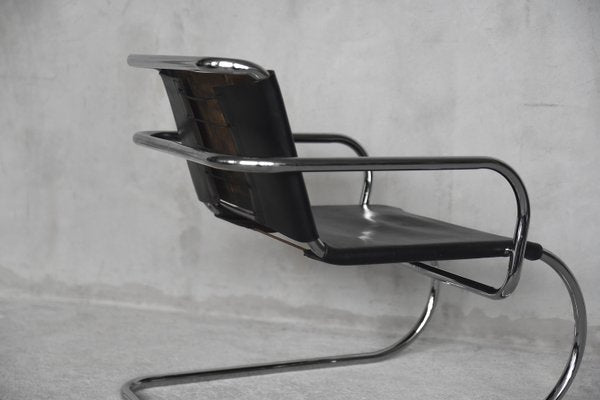 German Leather Armchair by Franco Albini for Tecta, 1950s-ZAA-583937