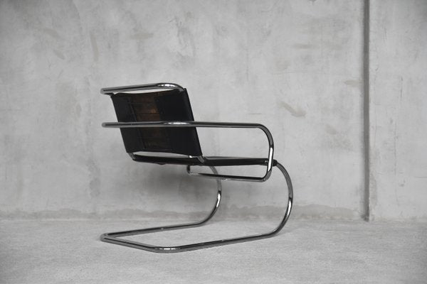 German Leather Armchair by Franco Albini for Tecta, 1950s-ZAA-583937