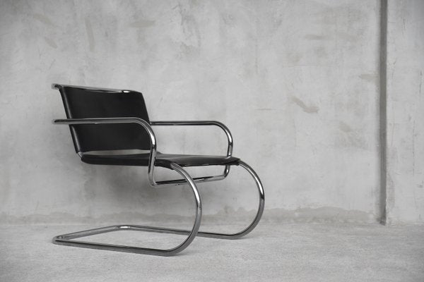 German Leather Armchair by Franco Albini for Tecta, 1950s-ZAA-583937