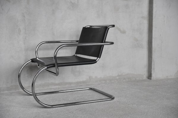 German Leather Armchair by Franco Albini for Tecta, 1950s-ZAA-583937