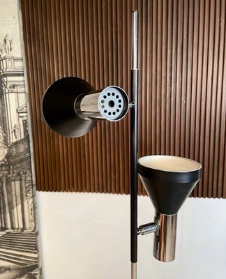 German Minimalist Chromed Floor Lamp with Adjustable Spotlights from Hustadt Leuchten, 1960s-JP-1098459