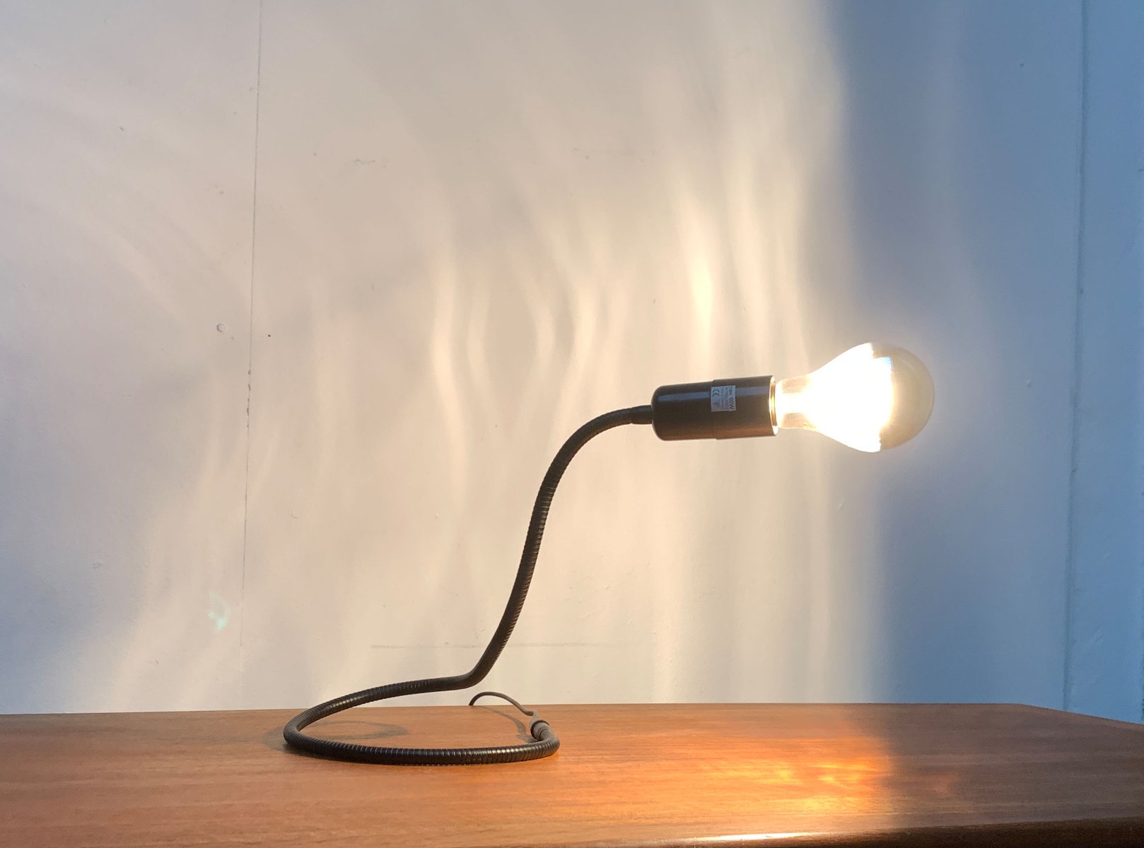 German Minimalist Lightworm Table Lamp by Walter Schnepel for Tecnolumen