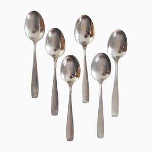 German Model 3800 Soup Spoons by Wilhelm Wagenfeld for WMF, Set of 6-OV-1294683