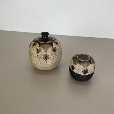 German Modern Ceramic Objects by Peter Müller for Sgrafo Modern, 1970s, Set of 2-QZ-1057646