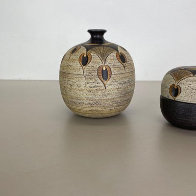 German Modern Ceramic Objects by Peter Müller for Sgrafo Modern, 1970s, Set of 2-QZ-1057646