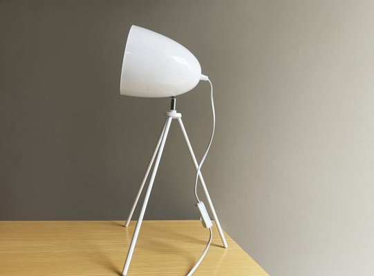 German Modern Glossy White Table Tripod Lamp from Casalux, 2000s-SCS-1220658