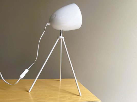 German Modern Glossy White Table Tripod Lamp from Casalux, 2000s-SCS-1220658