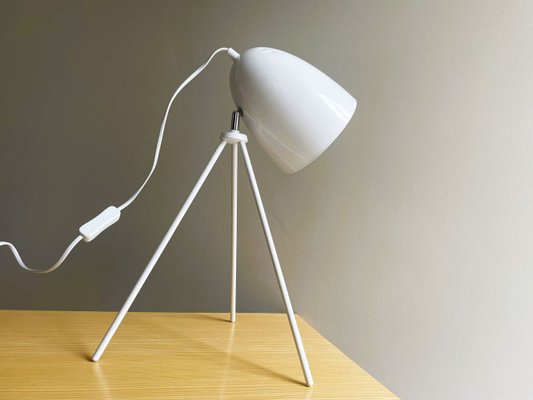 German Modern Glossy White Table Tripod Lamp from Casalux, 2000s-SCS-1220658