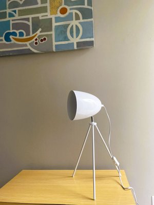 German Modern Glossy White Table Tripod Lamp from Casalux, 2000s-SCS-1220658