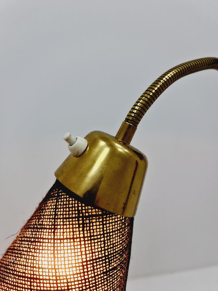 German Modern Three Flex Arms Brass Floor Lamp, 1950s